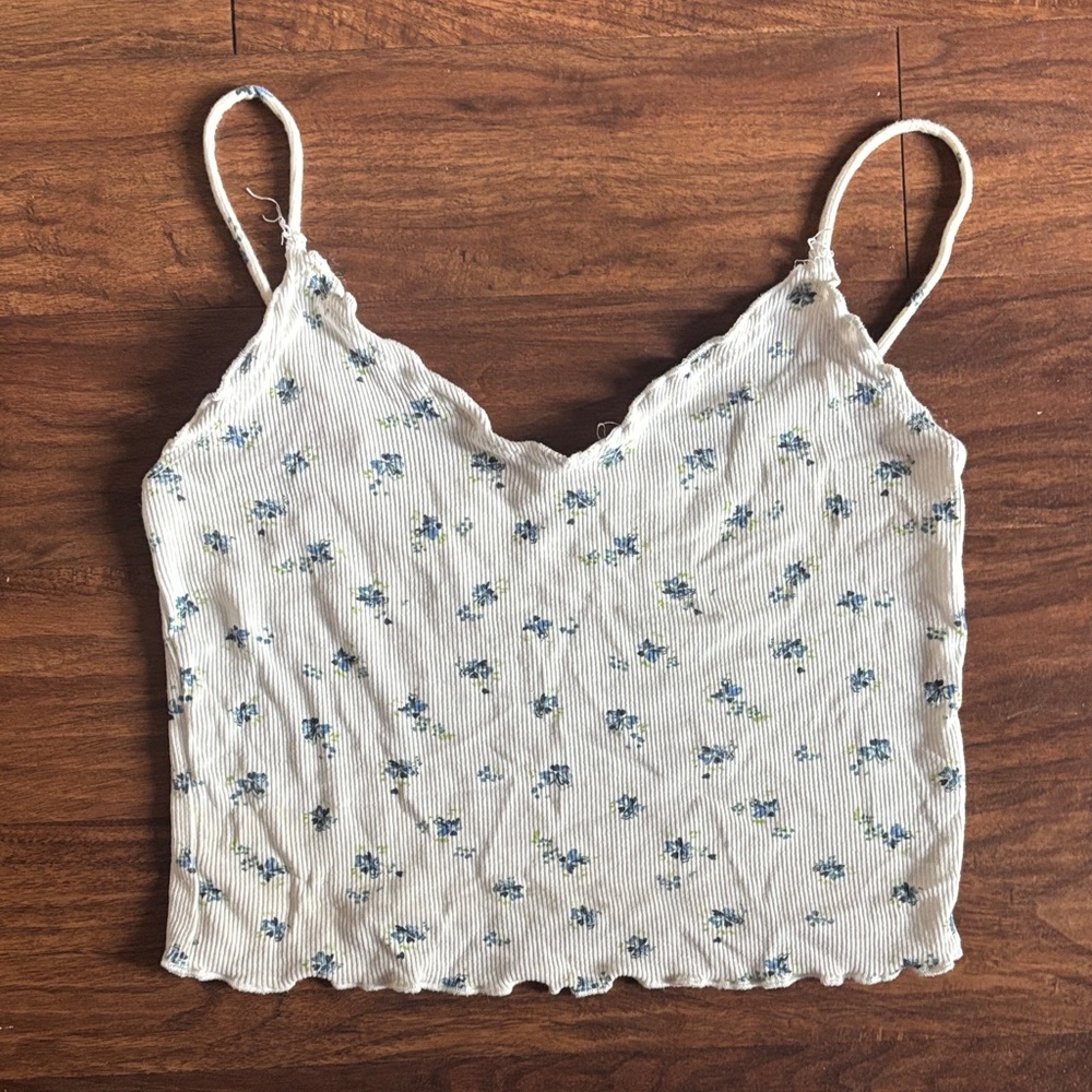 Elegant Cream Floral Camisole